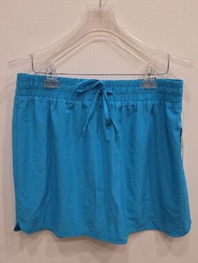 Soho Apparel Turquoise Drawstring Skort